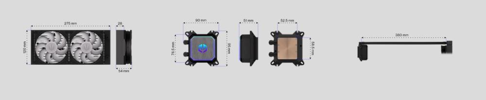 Охладител Endorfy Navis F240 ARGB, 2x FLUCTUS 120 PWM ARGB fan, LGA 115x/1200/1700/2011/2066, AMD AM5/AM4