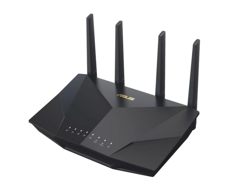 Рутер ASUS RT-AX5400 Dual Band WiFi 6, 574+4804 Mbps, 4 x LAN Gigabits BaseT, 1 x WAN x 1 Gigabits BaseT, USB 3.2 Gen 1