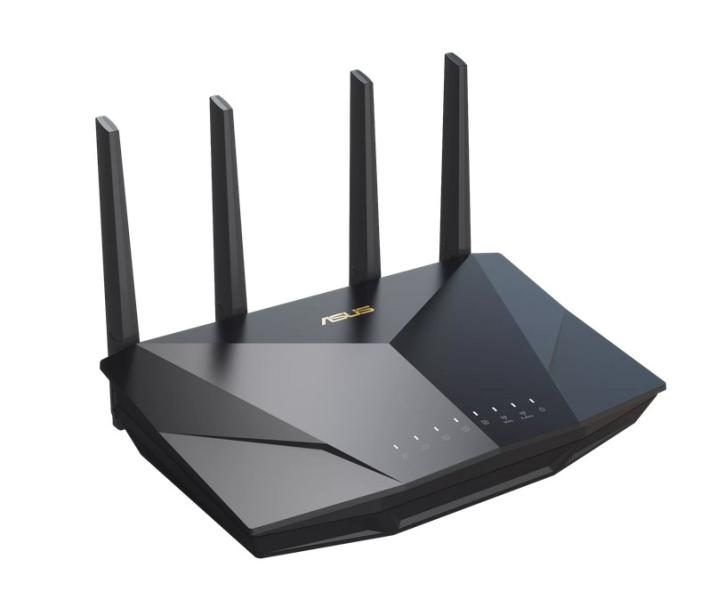 Рутер ASUS RT-AX5400 Dual Band WiFi 6, 574+4804 Mbps, 4 x LAN Gigabits BaseT, 1 x WAN x 1 Gigabits BaseT, USB 3.2 Gen 1