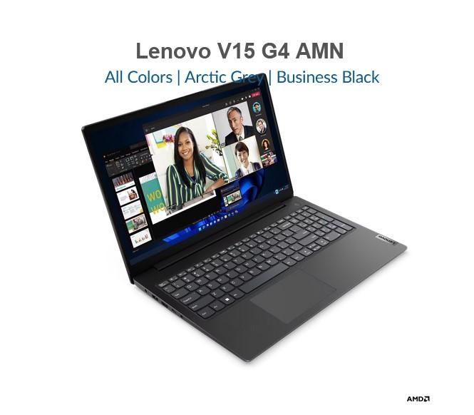 Лаптоп Lenovo V15 G4 AMN, AMD Ryzen™ 3 7320U (4C 2.4 / 4.1GHz 4MB), 15.6'' (39.62 cm) FHD TN AG, 8GB DDR5, 256GB SSD M.2, Free DOS