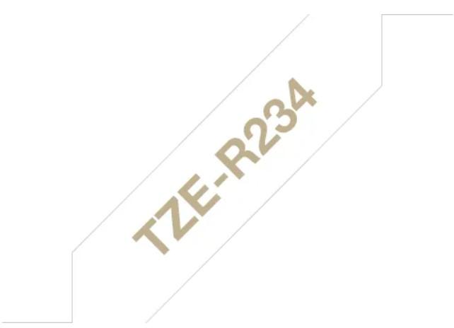 Консуматив BROTHER TZe-R234 textile tape gold/white 12mm/4m