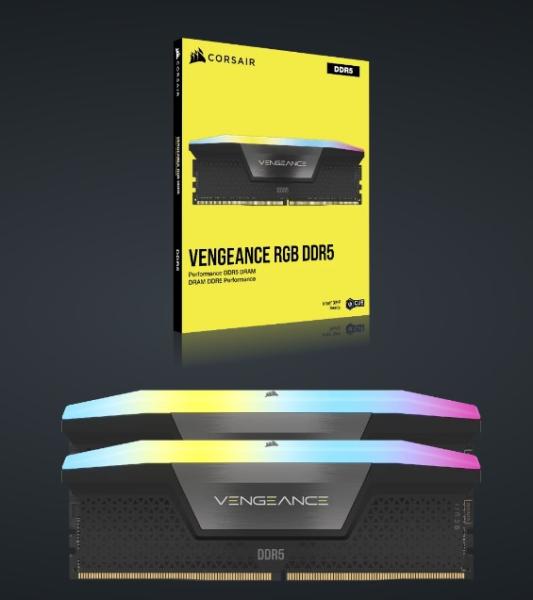 Памет Corsair VENGEANCE RGB, 32GB (2x16GB), DDR5 4800MHz, 1.25V