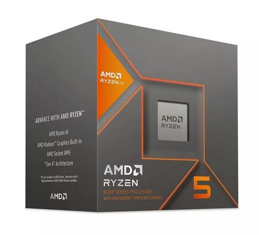 Процесор AMD Ryzen 5 8600G, 6C/12T (4.3/5.0GHz Max, 22MB,65W,AM5) BOX, с охлаждане