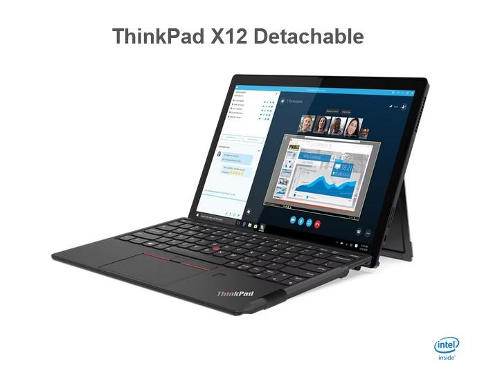 Лаптоп Lenovo ThinkPad X12 Detachable, Intel Core i7-1160G7 4C (2.1/4.4GHz), 12.3" (31.24cm) Full HD+ Touch дисплей, (Thunderbolt 4), 16GB LPDDR4X, 512GB SSD NVMe, 1x USB 3.2 Gen 2 Type-C, Windows 11 Pro