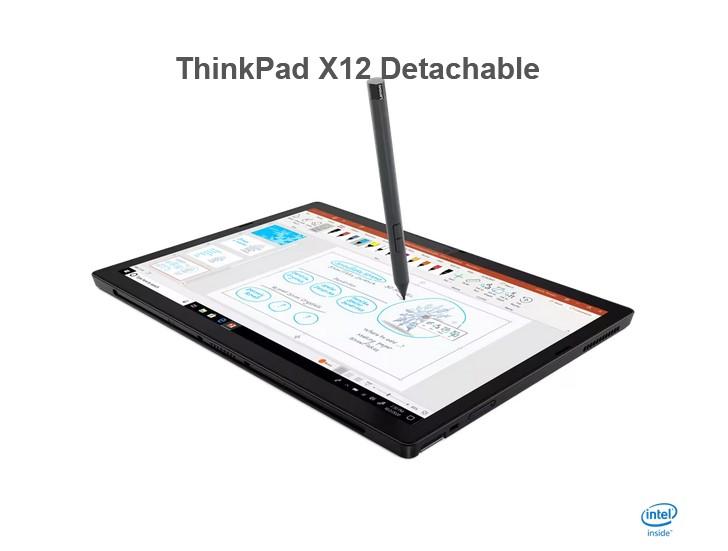Лаптоп Lenovo ThinkPad X12 Detachable, Intel Core i7-1160G7 4C (2.1/4.4GHz), 12.3" (31.24cm) Full HD+ Touch дисплей, (Thunderbolt 4), 16GB LPDDR4X, 512GB SSD NVMe, 1x USB 3.2 Gen 2 Type-C, Windows 11 Pro
