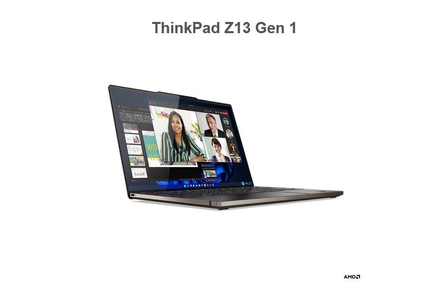 Лаптоп Lenovo ThinkPad Z13 Gen 1, AMD Ryzen 5 PRO 6650U 6C (2.9/4.5GHz), 13.3" (33.78 cm) 2.8K OLED Anti-glare, Touchscreen,, 16GB DDR5, 512GB SSD, (USB4), Windows 11 Pro
