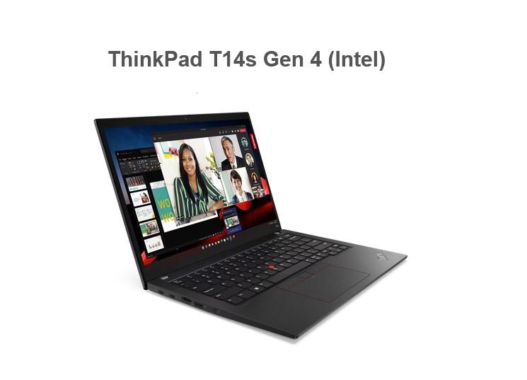Лаптоп Lenovo ThinkPad T14s Gen 4, Intel Core i5-1335U 10C/12T (1.3/4.6GHz, 12MB), 14" (35.56cm) WUXGA Anti-Glare дисплей, (HDMI), 32GB LPDDR5X, 1TB SSD NVMe, 2x Thunderbolt 4, 1x USB 3.2 Gen 1, Windows 11 Pro