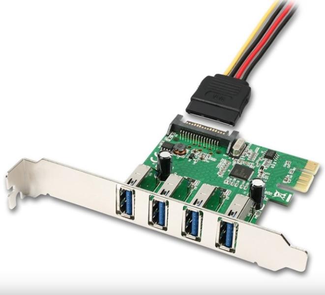 Контролер Axagon PCEU-43R PCI-Express card, 4x USB 3.1 Gen 1