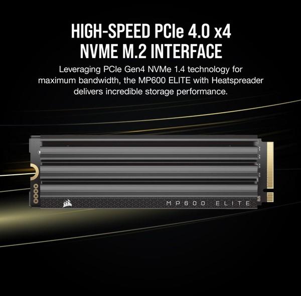 Corsair MP600 ELITE 2TB Gen4 PCIe x4 NVMe M.2 SSD