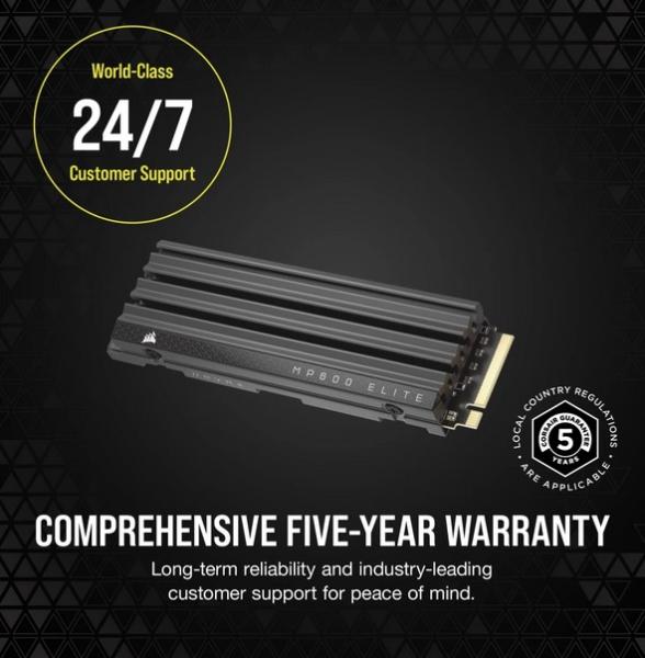 Corsair MP600 ELITE 2TB Gen4 PCIe x4 NVMe M.2 SSD