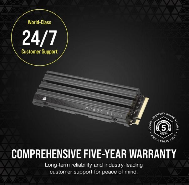Corsair MP600 ELITE 1TB Gen4 PCIe x4 NVMe M.2 SSD