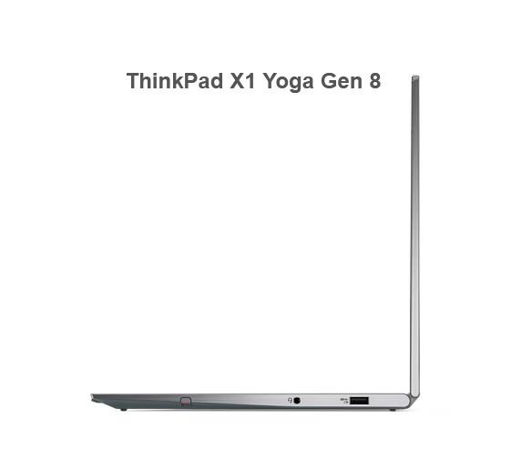 Лаптоп Lenovo ThinkPad X1 Yoga G8, Intel Core i7-1355U (up to 5.0GHz, 12MB), 32GB LPDDR5 6000MHz, 1TB SSD, 14" WQUXGA (3840x2400) OLED AR, AS, Touch, Intel Iris Xe Graphics, WLAN, BT, WWAN, 1080p&IR Cam, Backlit KB, Pen, NFC, FPR, Storm Grey, 4cell, 