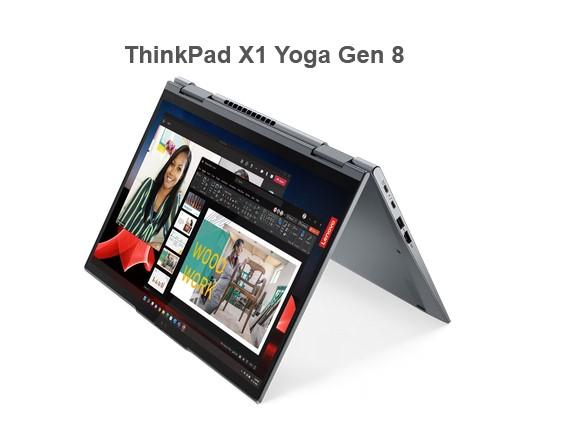 Лаптоп Lenovo ThinkPad X1 Yoga G8, Intel Core i7-1355U (up to 5.0GHz, 12MB), 32GB LPDDR5 6000MHz, 1TB SSD, 14" WQUXGA (3840x2400) OLED AR, AS, Touch, Intel Iris Xe Graphics, WLAN, BT, WWAN, 1080p&IR Cam, Backlit KB, Pen, NFC, FPR, Storm Grey, 4cell, 
