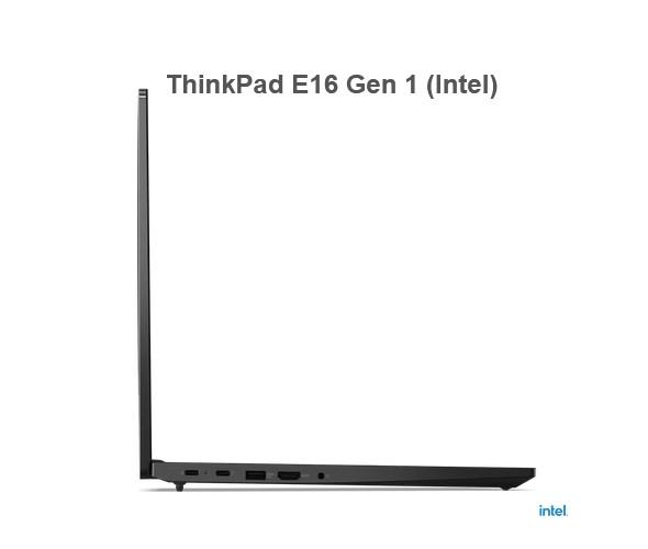 Лаптоп Lenovo ThinkPad E16 G1 Intel Core i5-1335U (up to 4.6GHz, 12MB), 16GB (8+8) DDR4 3200MHz, 512GB SSD, 16" WUXGA (1920x1200) IPS AG, Intel Iris Xe Graphics, WLAN, BT, 1080p&IR Cam, Backlit KB, FPR, 3 cell, Graphite Black, DOS, 3Y