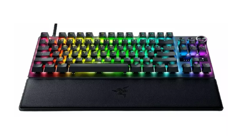 Клавиатура Razer Huntsman V3 Pro Tenkeyless, механична, Razer Analog Optical суичове, RGB подсветка, черна, USB