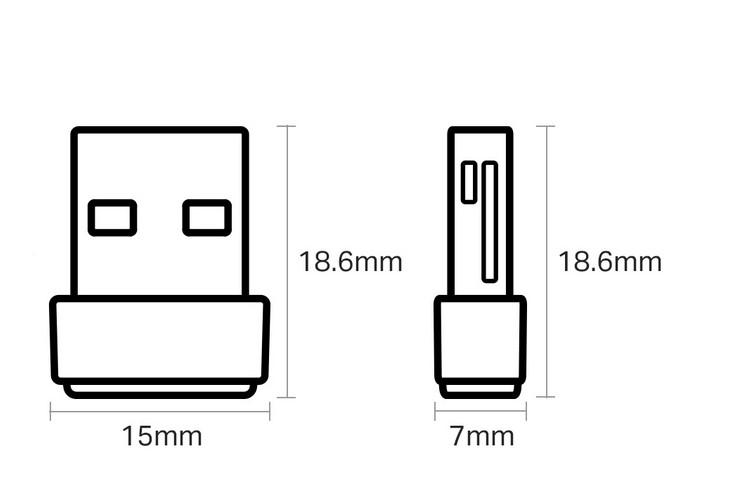 Безжичен адаптер TP-LINK Archer T2U Nano AC600, 600 Mbps, Wireless-AC, Dual band, 5GHz / 2.4GHz, USB 2.0