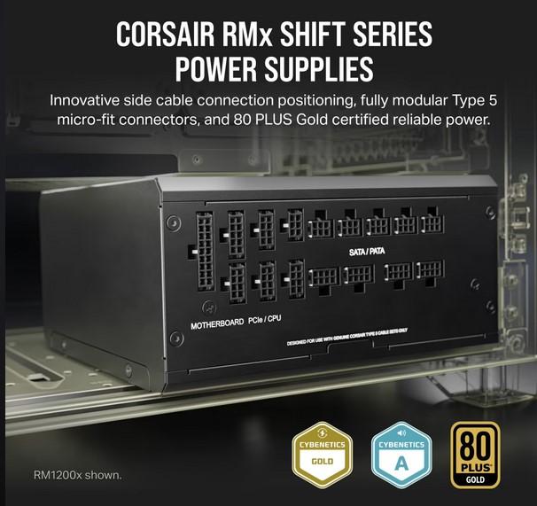 Захранване Corsair RM750x SHIFT 80 PLUS Gold Fully Modular