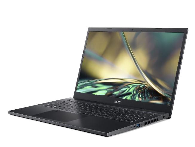 Лаптоп Acer Aspire 7 A715-76G-50C7, 15.6", Full HD, Intel Core i5-12450H 8C (1.5/4.4GHz, 12MB cache), NVIDIA RTX 2050 4GB GDDR6, 16GB DDR4, 1TB SSD, Free DOS