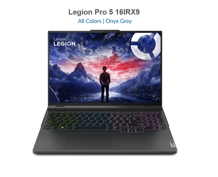 Лаптоп LENOVO Legion Pro 5 16IRX9, Intel Core  i5-14500HX, 14C (2.6 /  3.5GHz, 24MB Cache), 16.0" (40.64 cm) WQXGA, IPS 500nits Anti-glare,  240Hz, DisplayHDR, GeForce RTX 4060 8GB, 32GB DDR5 1TB SSD, Free DOS