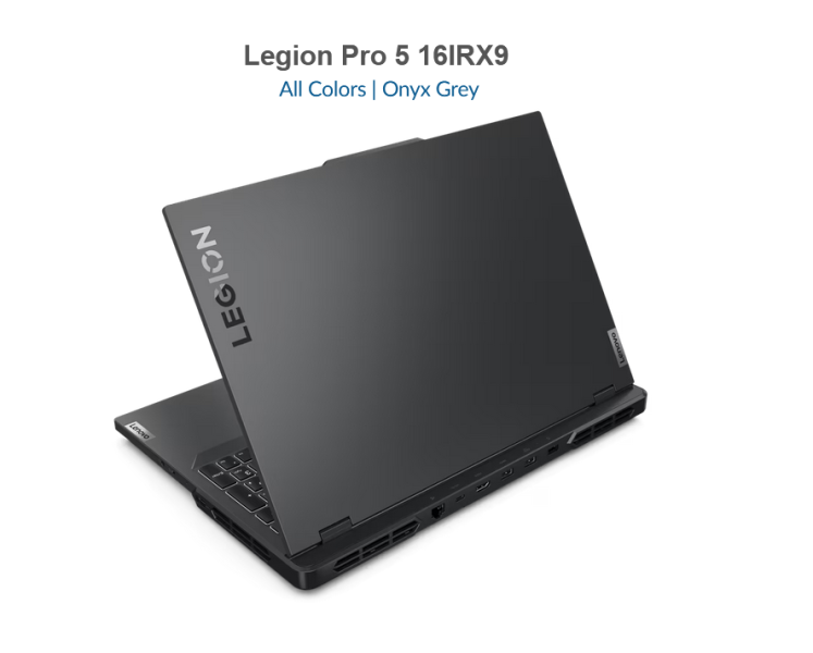 Лаптоп LENOVO Legion Pro 5 16IRX9, Intel Core  i5-14500HX, 14C (2.6 /  3.5GHz, 24MB Cache), 16.0" (40.64 cm) WQXGA, IPS 500nits Anti-glare,  240Hz, DisplayHDR, GeForce RTX 4060 8GB, 32GB DDR5 1TB SSD, Free DOS