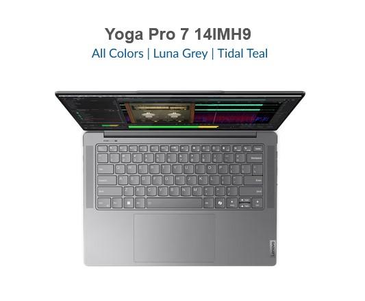 Лаптоп LENOVO Yoga Pro 7 14IMH9, Intel Core Ultra 5 125H, 14C (1.2/4.5GHz, 18MB Cache), 14.5" (36.83 cm) IPS Glossy, Anti-fingerprint, Touchscreen, 120Hz, 32GB DDR5x, 1TB SSD, Windows 11 Home