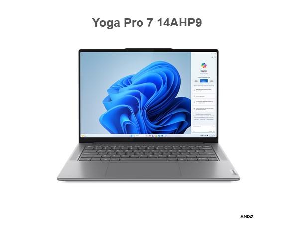 Лаптоп LENOVO Yoga Pro 7 14AHP9, AMD Ryzen 7 8845HS 8C (3.8 / 5.1GHz, 8MB 16MB), 14.5" (36.83 cm)  IPS 350nits Anti-glare, 90Hz, 16GB LPDDR5x, 1TB SSD, Free DOS