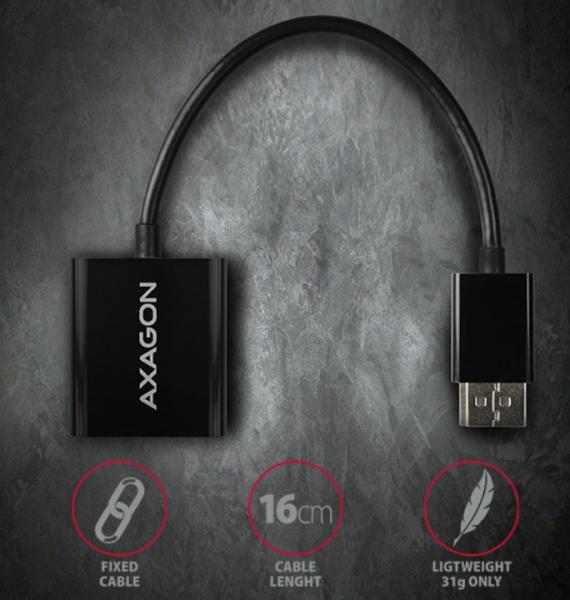 Адаптер AXAGON RVD-VGN DisplayPort към VGA adapter