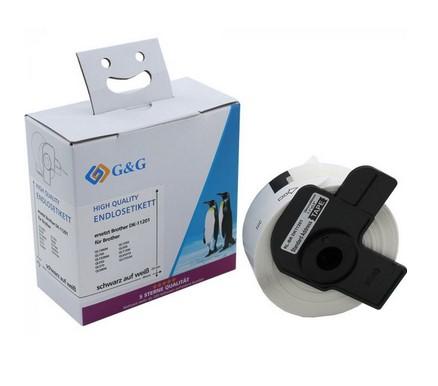 ЛЕНТА ЗА ЕТИКЕТНИ ПРИНТЕРИ BROTHER ТИП QL - STANDARD ADDRESS LABEL - 29 mm x 90 mm x 400 - DK-11201 - P№ RL-BR-DK11201 - G&G