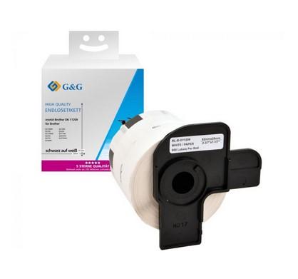 ЛЕНТА ЗА ЕТИКЕТНИ ПРИНТЕРИ BROTHER ТИП QL - SMALL ADRESS LABELS - 29mm x 62mm x 800 - DK11209 - P№ RL-BR-DK11209 - G&G
