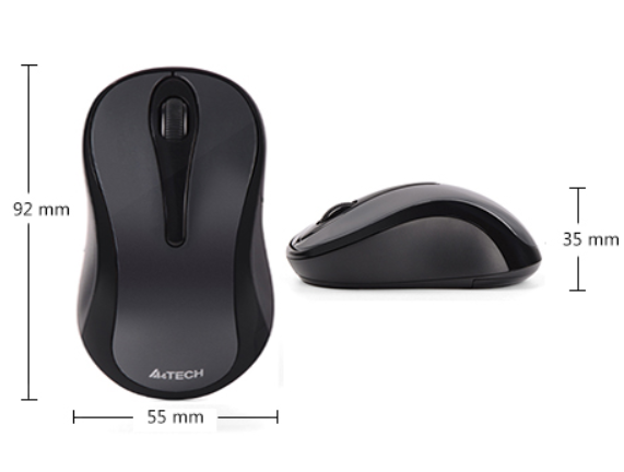 Mишка A4tech G3-280N V-TRACK Wireless, оптична, 1200 DPI