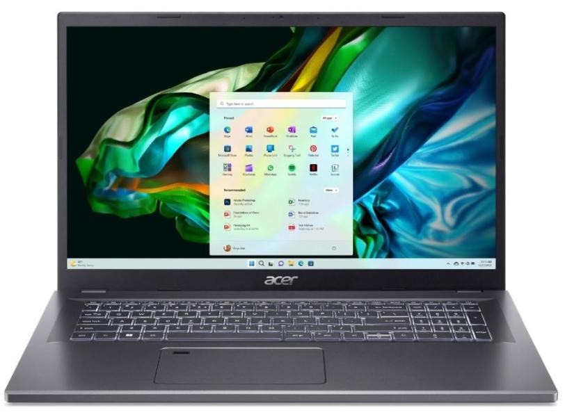 Лаптоп Acer Aspire 5 A517-58M-59TE, 17.3" (43.94 cm) FHD IPS, Intel Core i5-1335U, 10C (1.3 / 4.6GHz, 12MB), 16GB LPDDR5 RAM, 512GB SSD, Free DOS