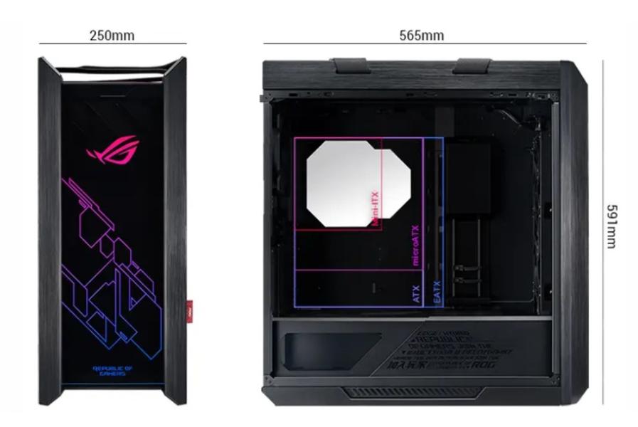 Кутия ASUS ROG Strix Helios GX601 Black, Aura Sync ARGB, Tower, 1 x USB Type-C, 4 x USB 3.1, ATX/EATX 