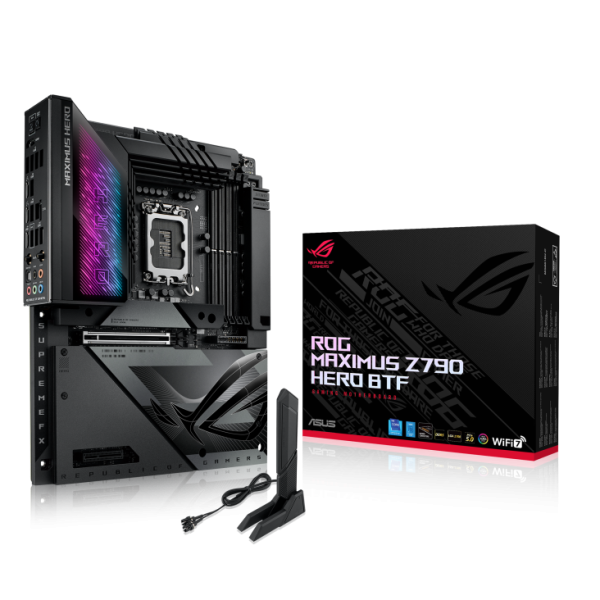 Дънна платка ASUS ROG MAXIMUS Z790 HERO BTF, LGA1700, 4x DDR5 5x M.2, 4x SATA, PCIe 5.0, 2x Thunderbolt, HDMI, ATX