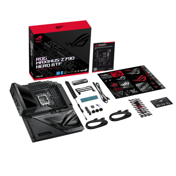 Дънна платка ASUS ROG MAXIMUS Z790 HERO BTF, LGA1700, 4x DDR5 5x M.2, 4x SATA, PCIe 5.0, 2x Thunderbolt, HDMI, ATX