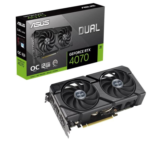 Видео карта ASUS Dual GeForce RTX 4070 EVO OC Edition 12GB GDDR6X, 192-bit, HDMI, 3x DP