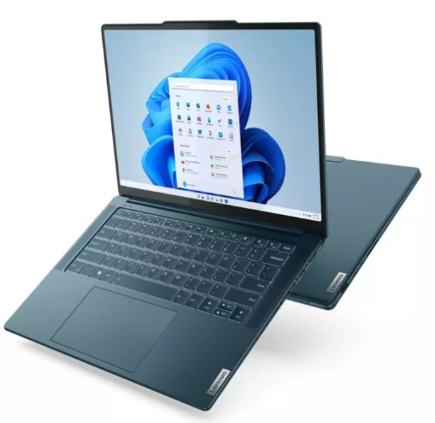 Лаптоп Lenovo Yoga Pro 9 14IRP8, Intel Core i9-13905H 14C (2.6/5.4GHz, 24MB Cache), 14.5" (36.83cm) 3K Mini-LED 165Hz Touch, NVIDIA GeForce RTX 4070 8GB, 64GB LPDDR5X, 1TB SSD NVMe, 1x USB 3.2 Gen 1 Type-C, 1x Thunderbolt 4, Windows 11 Home