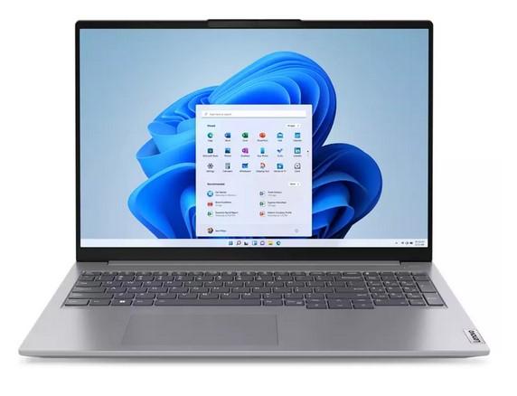 Лаптоп Lenovo ThinkBook 16 G6 IRL, Intel Core i3-1315U 6C (1.2/4.5GHz, 10MB Cache), 16" (40.64cm) WUXGA Anti-Glare, 8GB DDR5, 512GB SSD NVMe, 1x Thunderbolt 4, 1x USB 3.2 Gen 2 Type-C, Free DOS