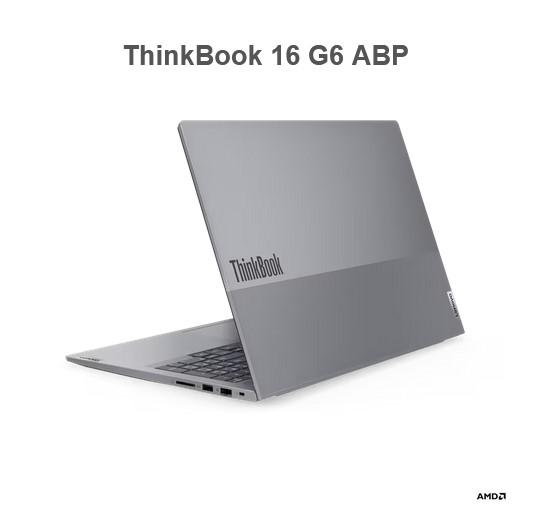 Лаптоп Lenovo ThinkBook 16 G6 ABP (21KK003TBM), четириядрен AMD Ryzen 3 7330U 2.3/4.3GHz, 16" (40.64cm) WUXGA Anti-Glare дисплей, (HDMI), 8GB DDR4, 256GB SSD NVMe, 2x USB 3.2 Gen 2 Type-C, Free DOS