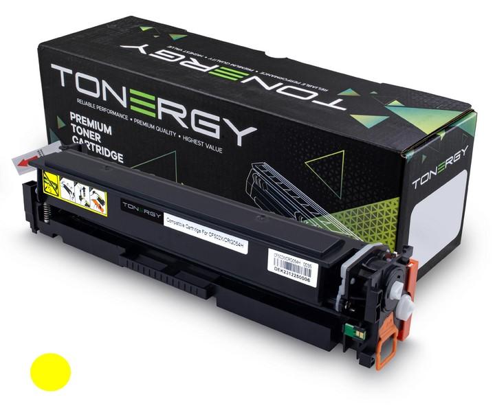 Tonergy съвместима Тонер Касета Compatible Toner Cartridge HP 202X CF502X, CANON CRG-054H, Yellow, High Capacity 2.5K