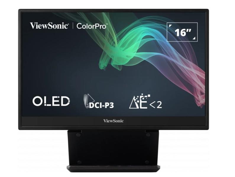 Монитор ViewSonic VP16-OLED, 15.6" (39.62 cm) FHD Portable OLED панел, Full HD, 1ms, 400 cd/m2, mHDMI, USB-C
