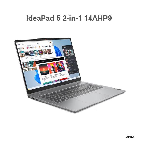 Лаптоп Lenovo IdeaPad 5 2-in-1 14AHP9, 14.0" (35.56 cm) WUXGA  IPS, 60Hz, Touchscreen, 16GB LPDDR5x, 1TB SSD, Windows 11 Home, Luna Grey + Pen