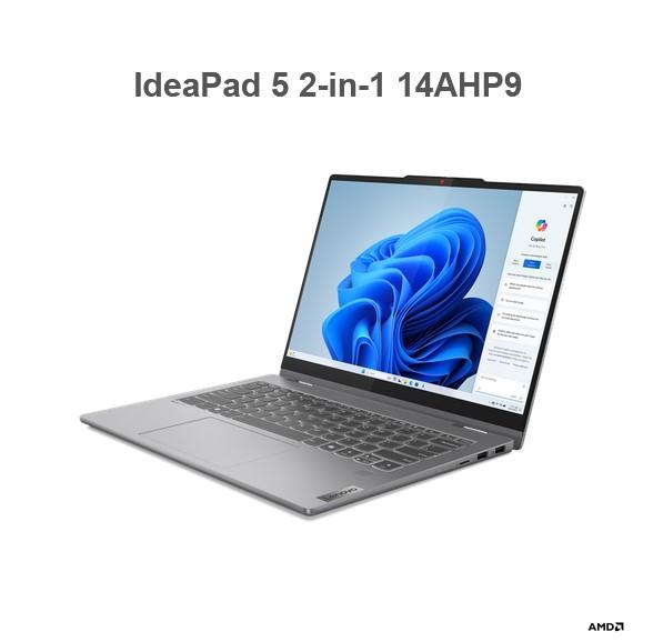 Лаптоп Lenovo IdeaPad 5 2-in-1 14AHP9, 14.0" (35.56 cm) WUXGA  IPS, 60Hz, Touchscreen, 16GB LPDDR5x, 1TB SSD, Windows 11 Home, Luna Grey + Pen
