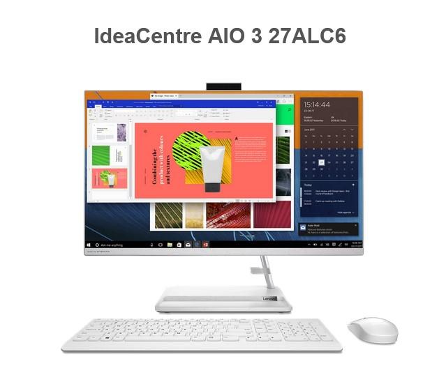 Компютър LENOVO IdeaCentre 3 All-in-One 27ALC6, 27" (68.58 cm) FullHD AG, IPS, AMD Ryzen 5 7530U 6C (2.0 / 4.5 GHz, 16MB Cache), 16GB DDR4, 512GB SSD, Free DOS 