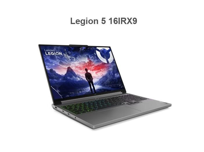 Лаптоп Lenovo Legion 5 16IRX9, 16.0" (40.64 cm), WQXGA, Intel Core i7-14650HX 16C (2.2 / 5.2GHz, 30MB), NVIDIA RTX 4050 6GB GDDR6 DLSS 3, 16GB DDR5, 1TB SSD, Free DOS