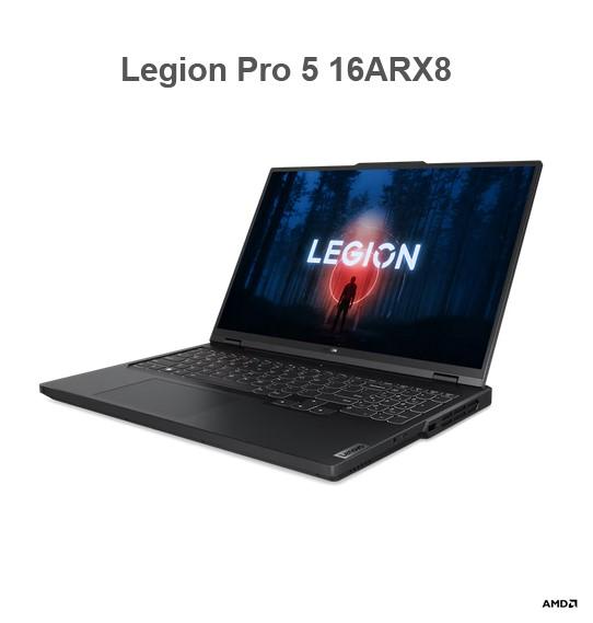 Лаптоп Lenovo Legion Pro 5 16ARX8, 16.0" (40.64 cm), WQXGA, WQXGA 500N 240Hz, AMD Ryzen 7 7745HX 8C (3.6/5.1GHz, 32M), NVIDIA RTX 4070 8GB GDDR6 DLSS 3, 32GB DDR5, 1TB SSD, Free DOS