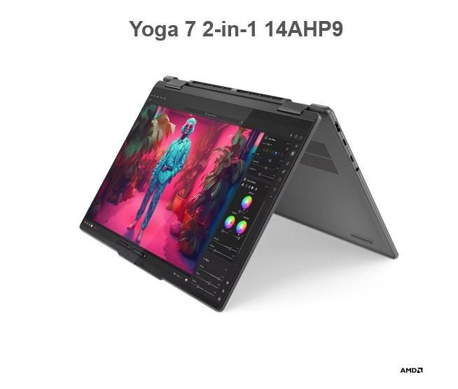Лаптоп Lenovo Yoga 7 2-in-1 14AHP9, 14.0" (35.56 cm) WUXGA, Touchscreen, AMD Ryzen 5 8640HS 6C (3.5 / 4.9GHz, 16MB), 16GB DDR5x, 1TB SSD, Windows 11 Home