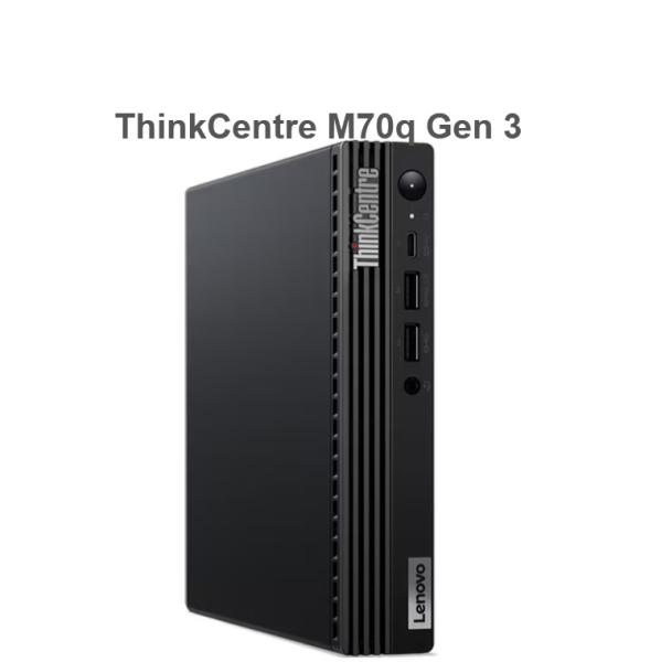 Настолен компютър Lenovo ThinkCenter M70q G3, Alder Lake Intel Core i5-12400T 6C (1.8/4.2 GHz, 18MB), 8GB DDR4, 256GB SSD, Free DOS