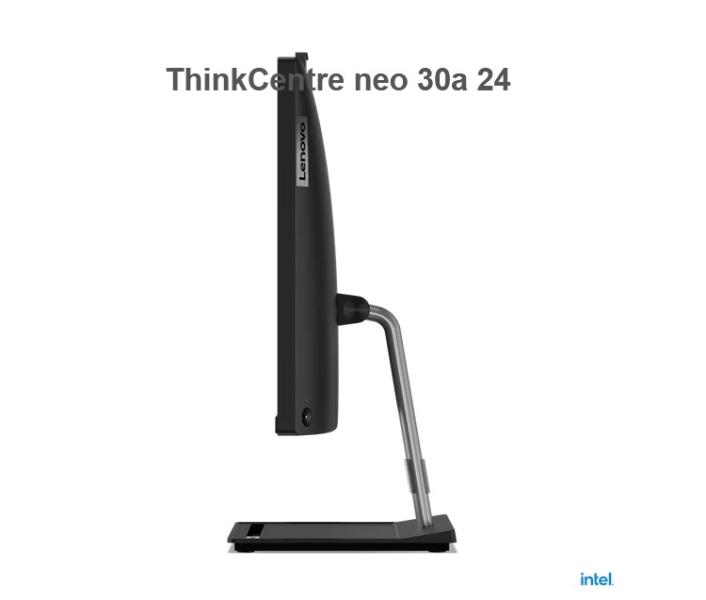 Компютър All in One Lenovo ThinkCentre neo 30a 24, Intel Core i3-1215U 6C (1.2/4.4GHz, 10 MB Cache), 23.8" (60.45cm) Full HD IPS Anti-Glare Display, 8GB DDR4, 256GB SSD NVMe, 2x USB 3.2 Gen 2 Type-A, DVD±RW, Windows 11 Pro