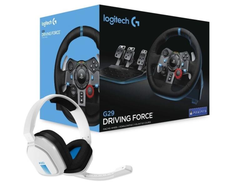 Logitech G29 Driving Force, Astro A10, волан, педали и слушалки , PS5/PS4