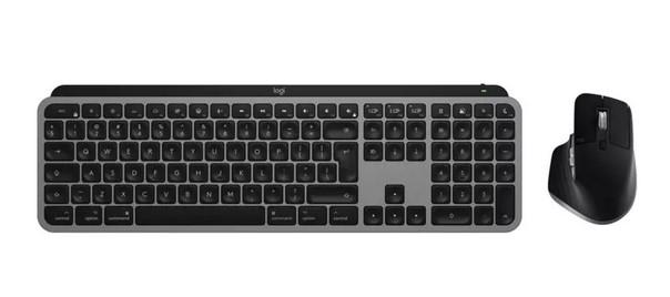 Комплект клавиатура и мишка Logitech MX Keys S Combo for Mac, Bluetooth, подсветка, US International подредба, 8000dpi, черни